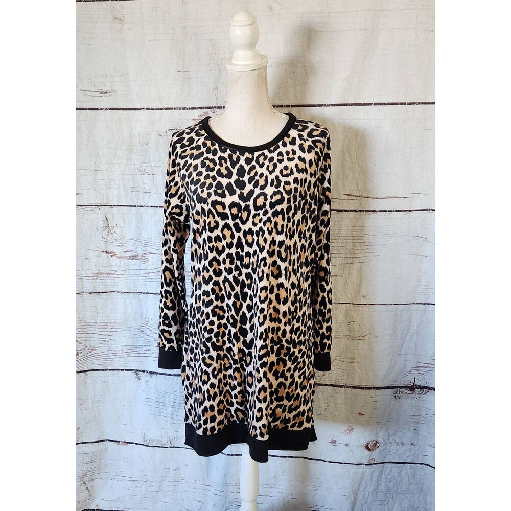 Kate Spade Animal‎ Print Velour Sleep Shirt Size Small